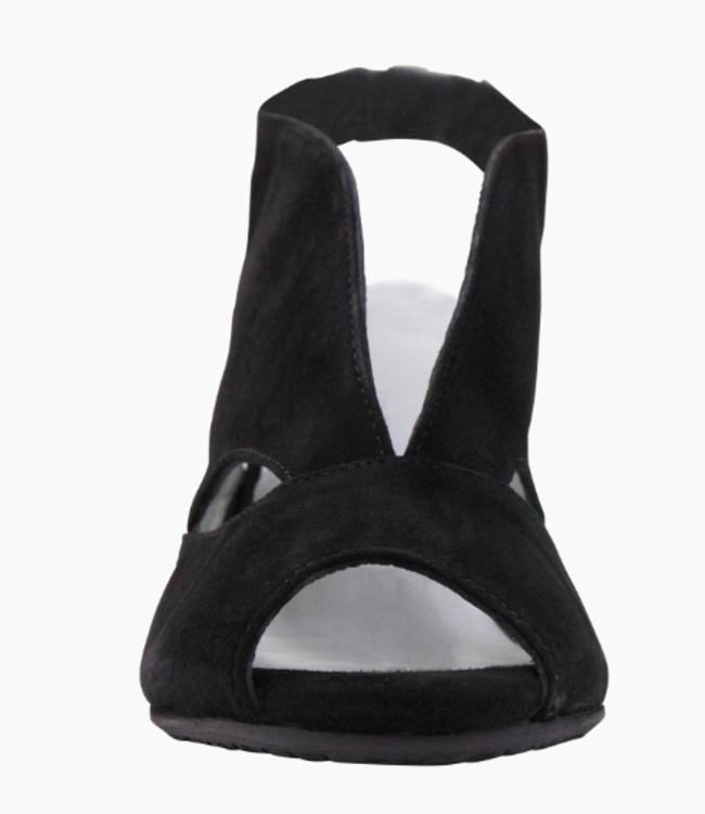 Eric Michael Peru Cutout Suede Hi Slingback Black