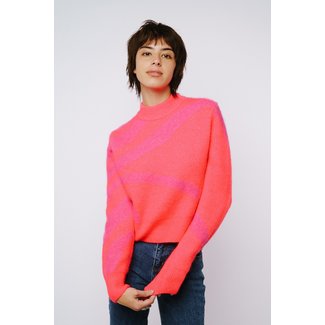 Ciebon Hot Pink Mock Sweater