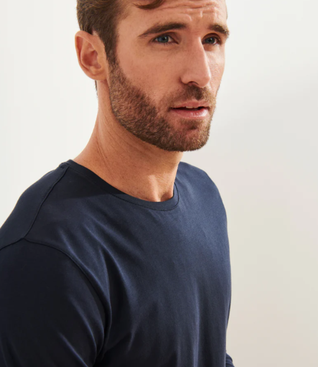 Patrick Assaraf Iconic L/S T-Shirt Midnight