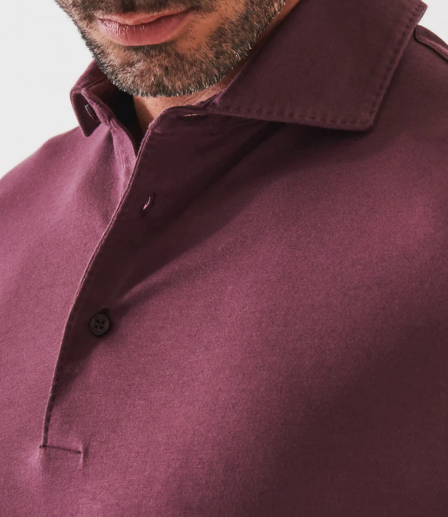 Patrick Assaraf Iconic Polo L/S Wine