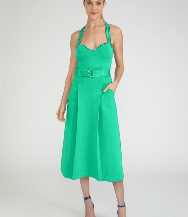 Paola Bernardi Alice Midi Skirt Kelly Green