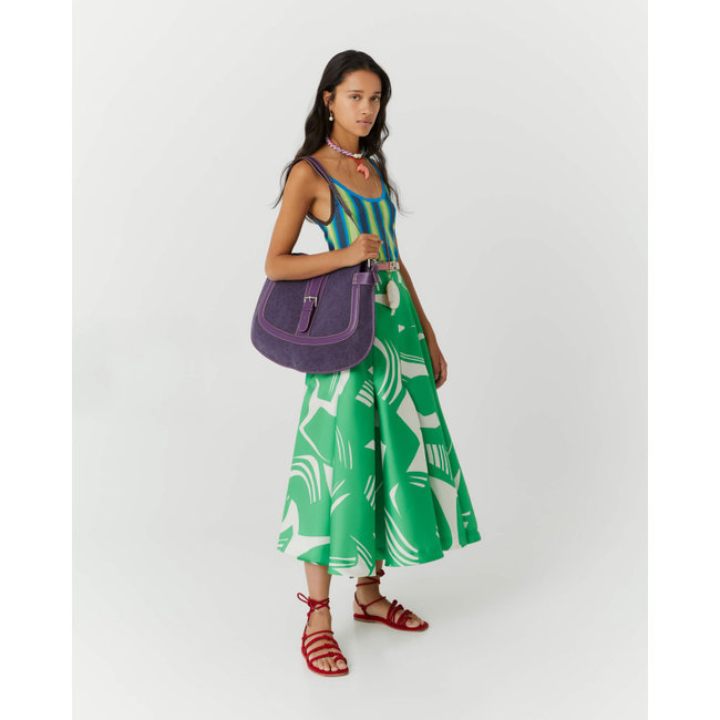 Beatrice B Matisse Print Midi Skirt Green