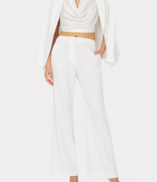 Milly White Lennon Linen Pant