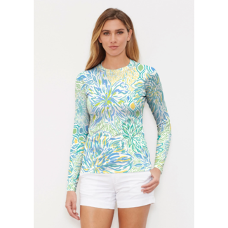 Whimsy Rose SPF Green Floral Top