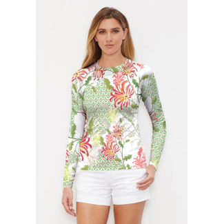 Whimsy Rose SPF Pink/Green Print Top