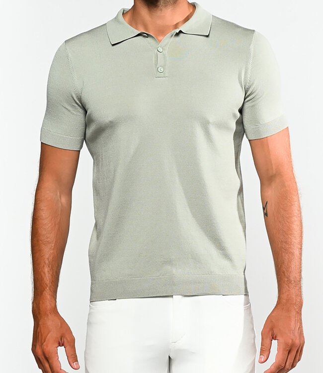 Post Marc Short Sleeve Knit Polo Sage