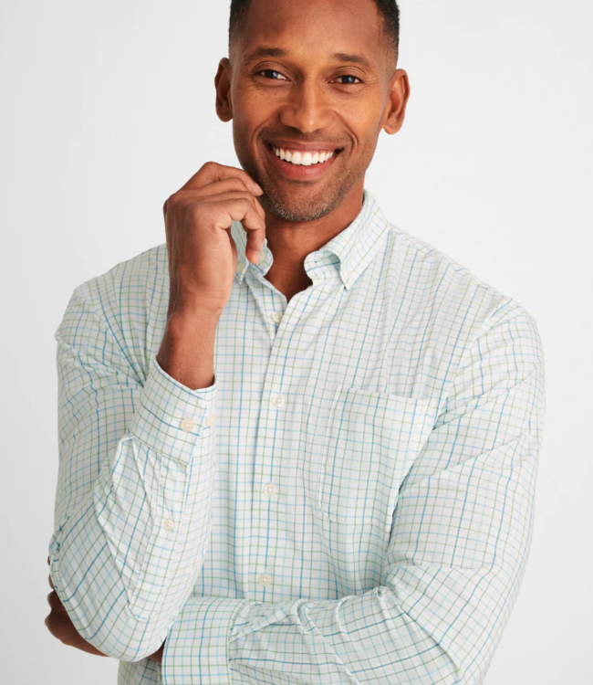 Johnnie-O Sav White Blue & Green- Oceanside