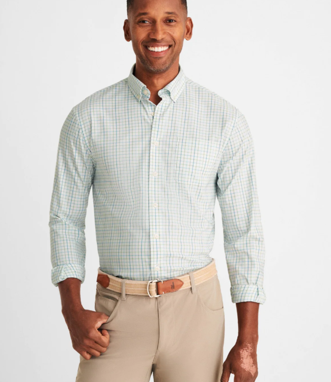 Johnnie-O Sav White Blue & Green- Oceanside