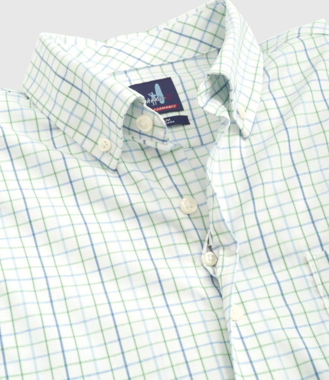 Johnnie-O Sav White Blue & Green- Oceanside