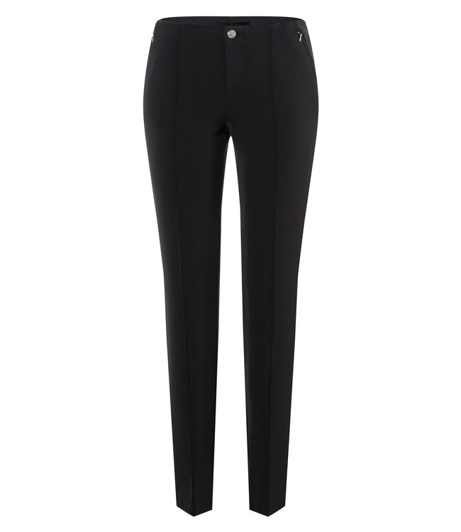 MAC Jeans Anna Zip Black Tapered Pant