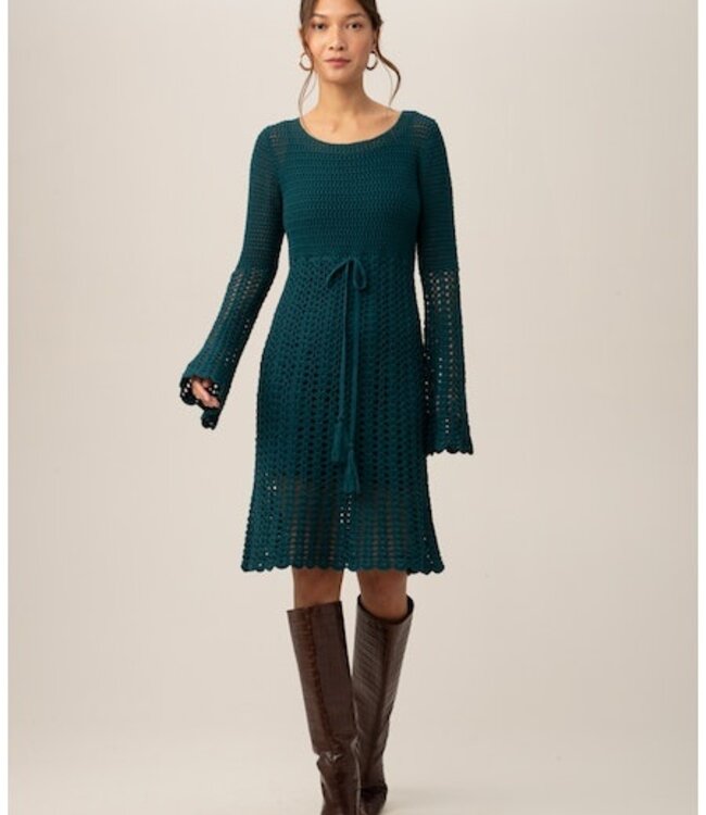 Trina Turk Gloria Knit Dress Greenwich Green