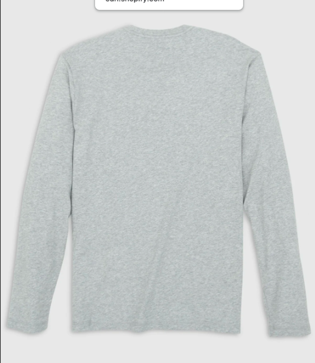 Johnnie-O Brennan Long Sleeve Heather Grey