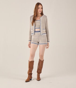 Paola Bernardi Giulia Knit Coat Denim