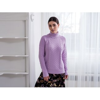 Alison Sheri Funnel Neck Sweater Lilac