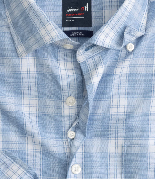 Johnnie-O Baise Plaid Laguna Blue