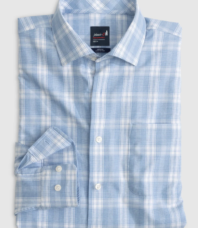 Johnnie-O Baise Plaid Laguna Blue