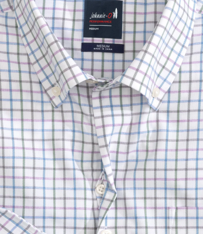 Johnnie-O Childers Grid Print Purple