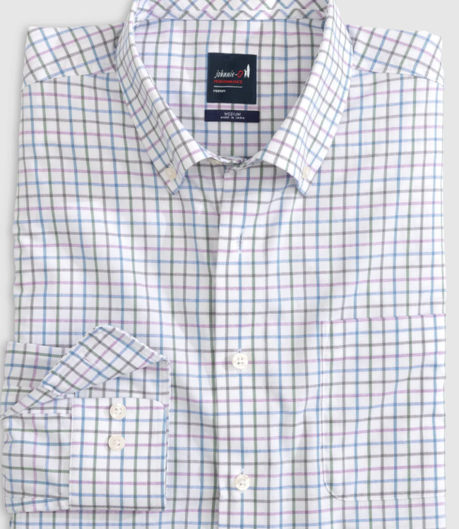 Johnnie-O Childers Grid Print Purple