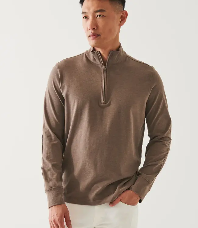 Patrick Assaraf Barley Cotton Blend 1/4 Zip