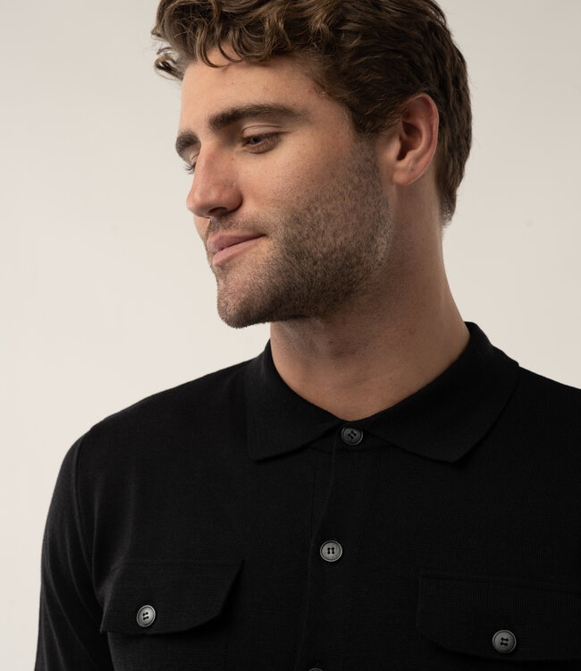 Luchiano Visconti Black Knit Cardigan