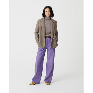 Beatrice B Violet Wax Coated Pant