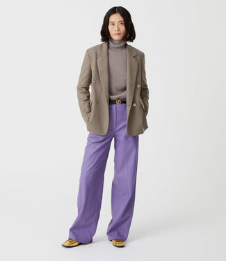Beatrice B Violet Wax Coated Pant