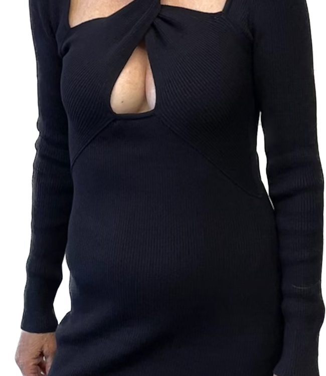 Paola Bernardi Graziela Black Crisscross Dress