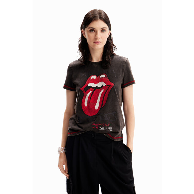 Desigual Rolling Stones Embellished T Shirt