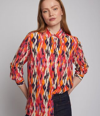 Vilagallo Colorful Aztec Print Blouse