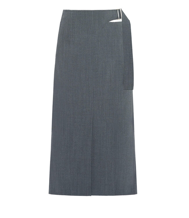 Beatrice B Grey Cut Out Waist Skirt