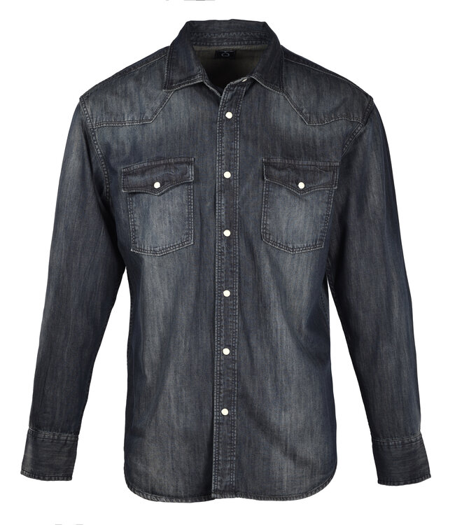 Q by Flynt Alamito Denim Button Down