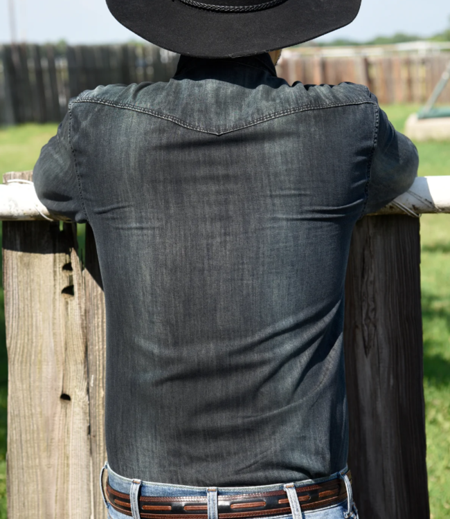 Q by Flynt Alamito Denim Button Down