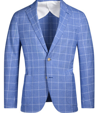 Ibiza Sky Blue and White Plaid Blazer