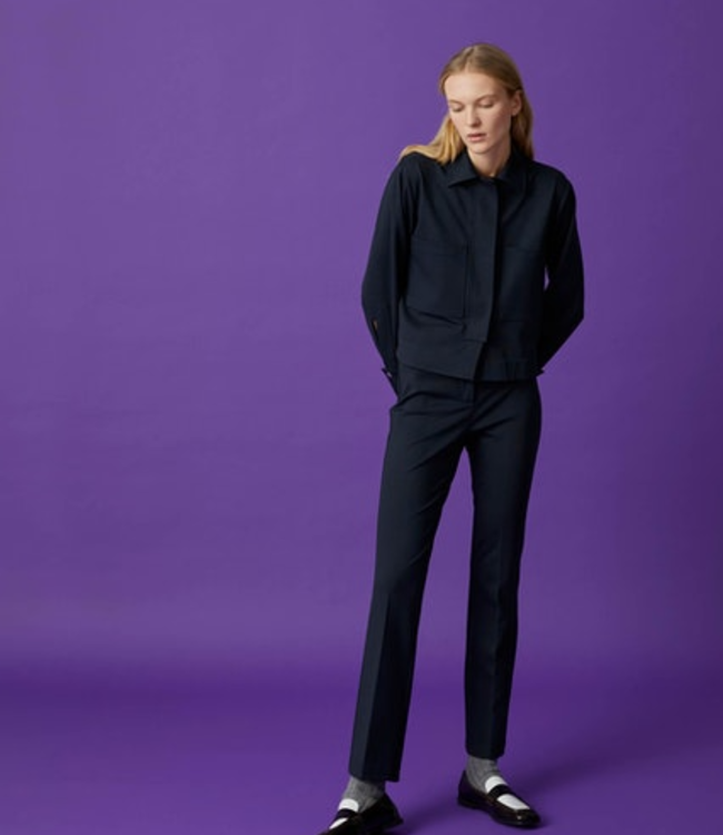 Beatrice B Wool Trouser Obsidian