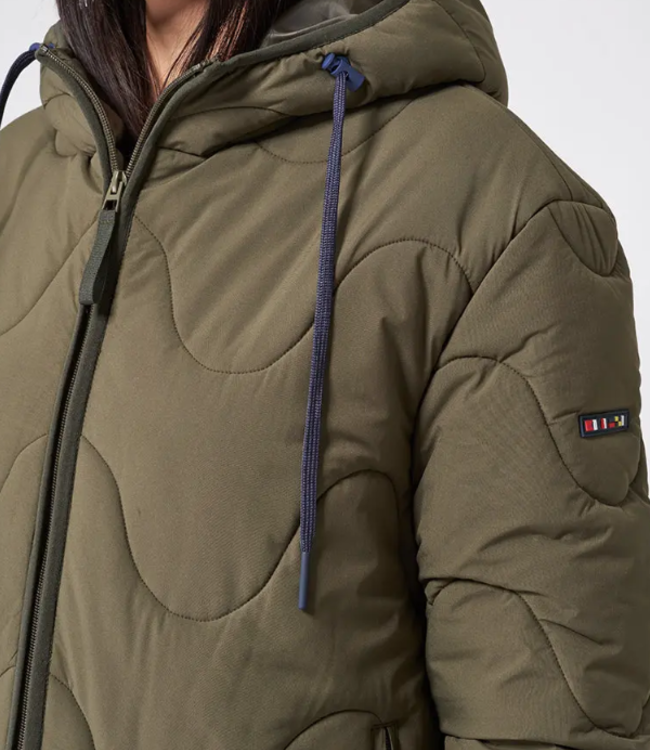 Batela Batela Olive Quilted Rain Coat