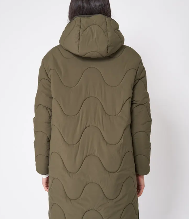 Batela Batela Olive Quilted Rain Coat