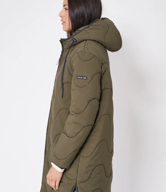Batela Batela Olive Quilted Rain Coat