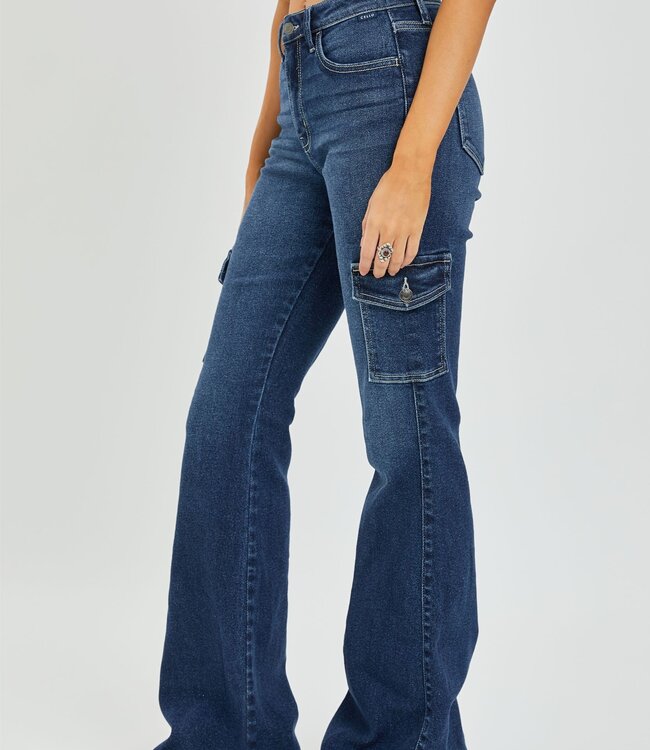 Cello Cello Dark Wash Cargo Denim