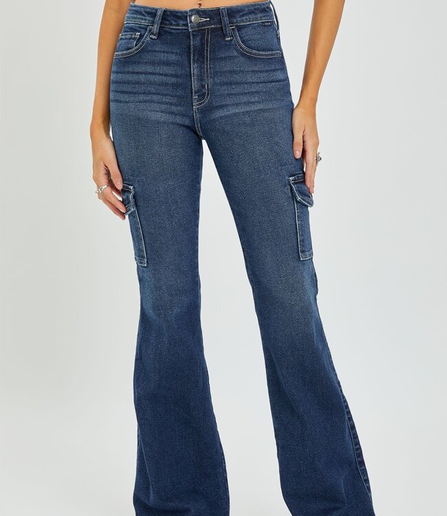 Cello Cello Dark Wash Cargo Denim