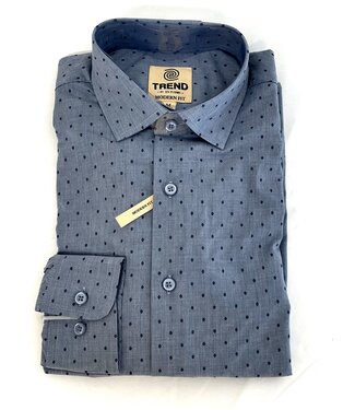 F/X Fusion Blue Melange Diamond Shirt