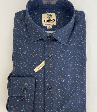 F/X Fusion Navy Mini Floral Stretch Shirt