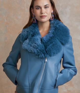 Urban Renewal One-Of-A-Kind Topshop Suede & Faux Fur Longline Coat