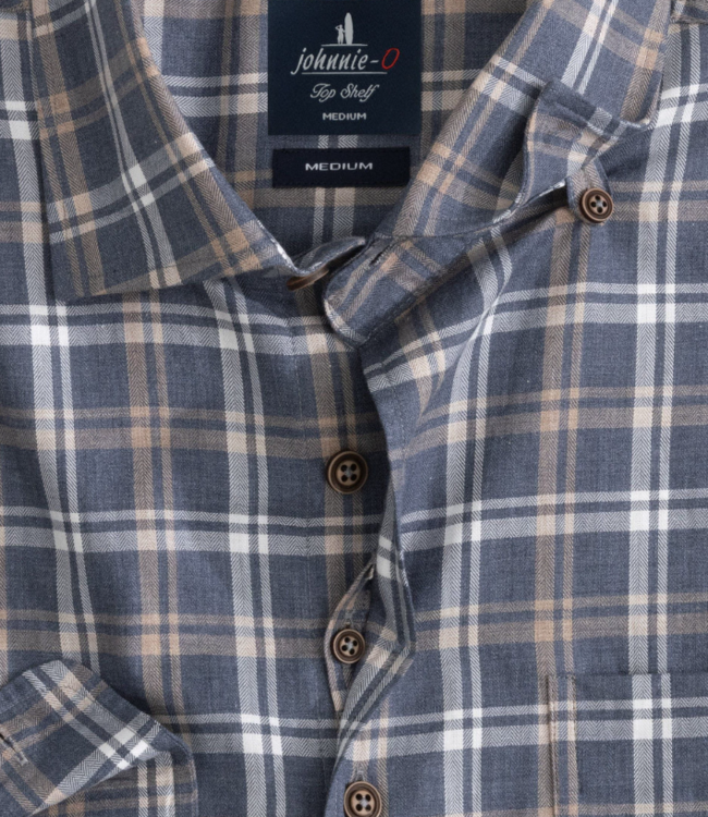 Johnnie-O Albany Tan/Navy Print