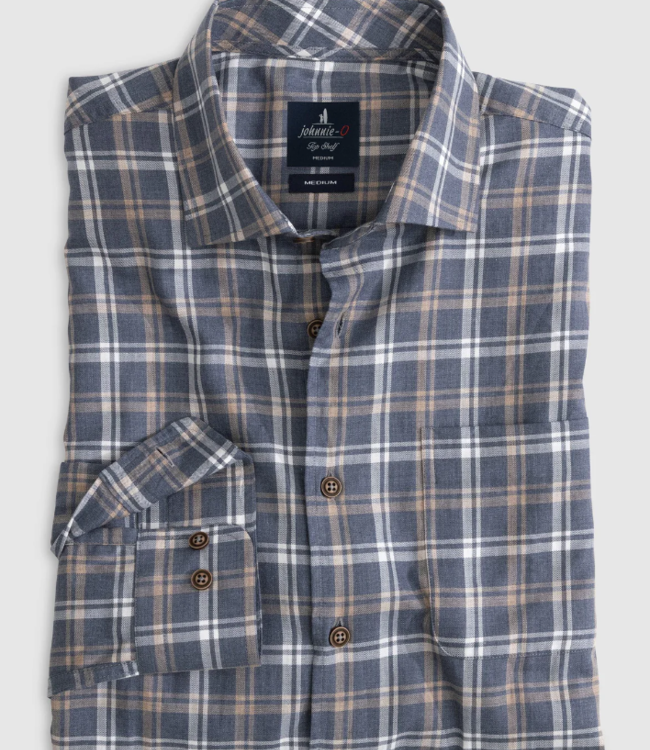 Johnnie-O Albany Tan/Navy Print