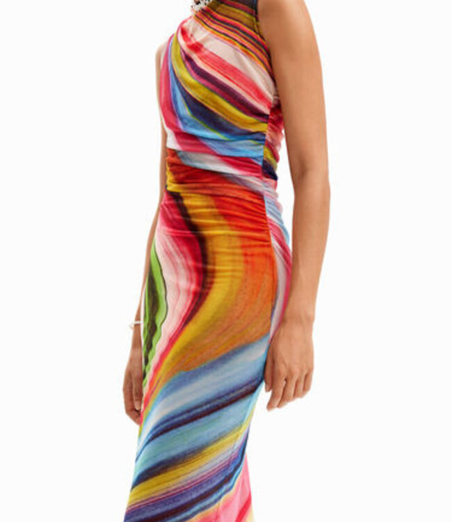 Desigual Rainbow Mesh Dress
