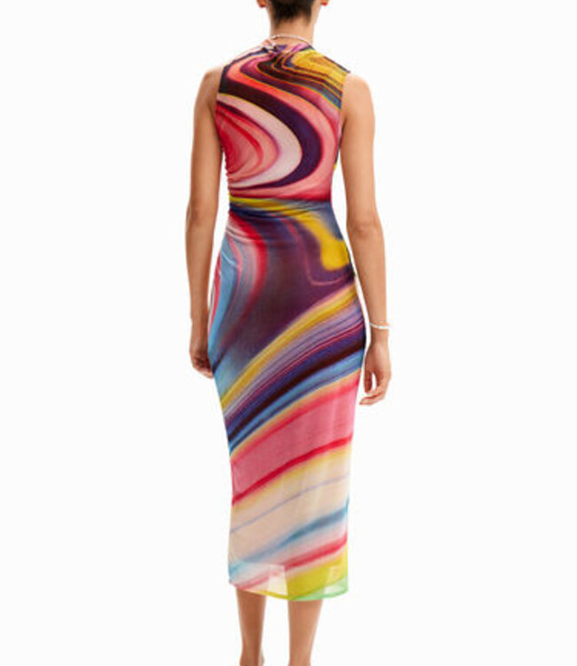 Desigual Rainbow Mesh Dress