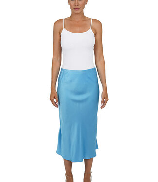 Love Token Blue Long Midi Skirt