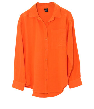 Echo Orange Gauze Boyfriend Shirt