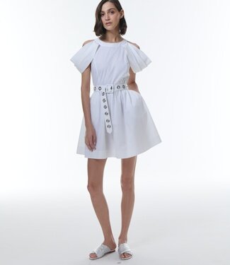 Theo Echo White Grommet Dress