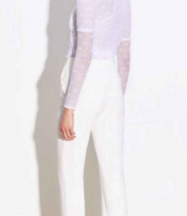 Beatrice B Black Straight Leg Crop Gabardine Pant